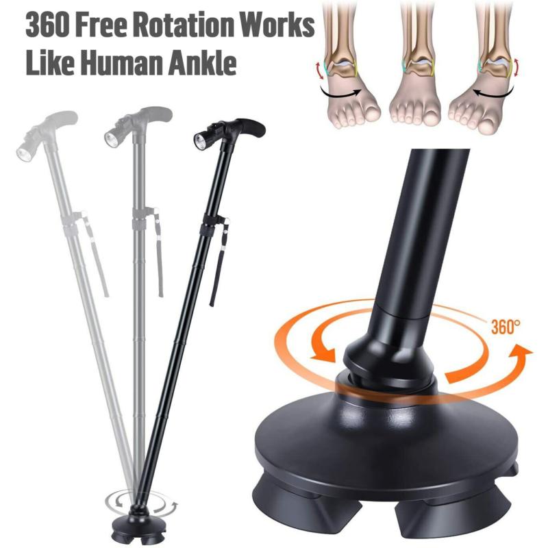 Retractable Adjustable Walking Cane Stick Lightweight Folding Hiking Travel Cane 8