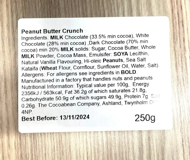 'Peanut Butter Crunch' Manilife Peanut Butter & Knafeh Milk Chocolate Dessert Bar 280g 4