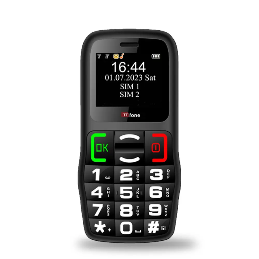 TTfone TT220 Big Button Mobile with USB Cable, Vodafone Pay As You Go