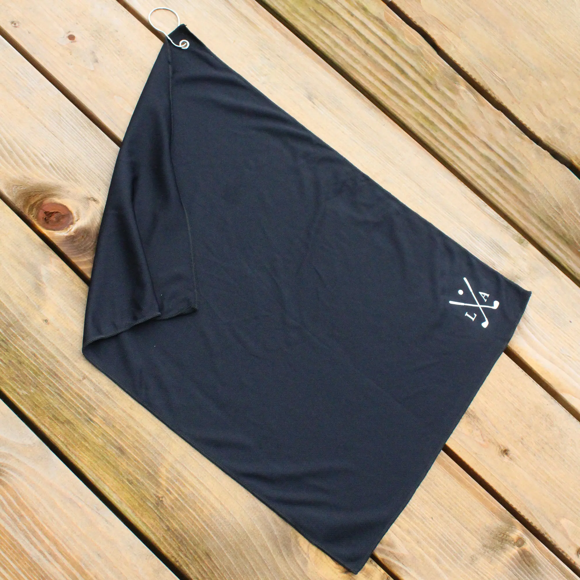 GiftsinaJiffy Microfibre Golf Towel Monogram Personalised Golf Towel, Golf Father's Day Gift, Golf Lover Gifts, Crossed Golf Club Design, Men Golf Gifts