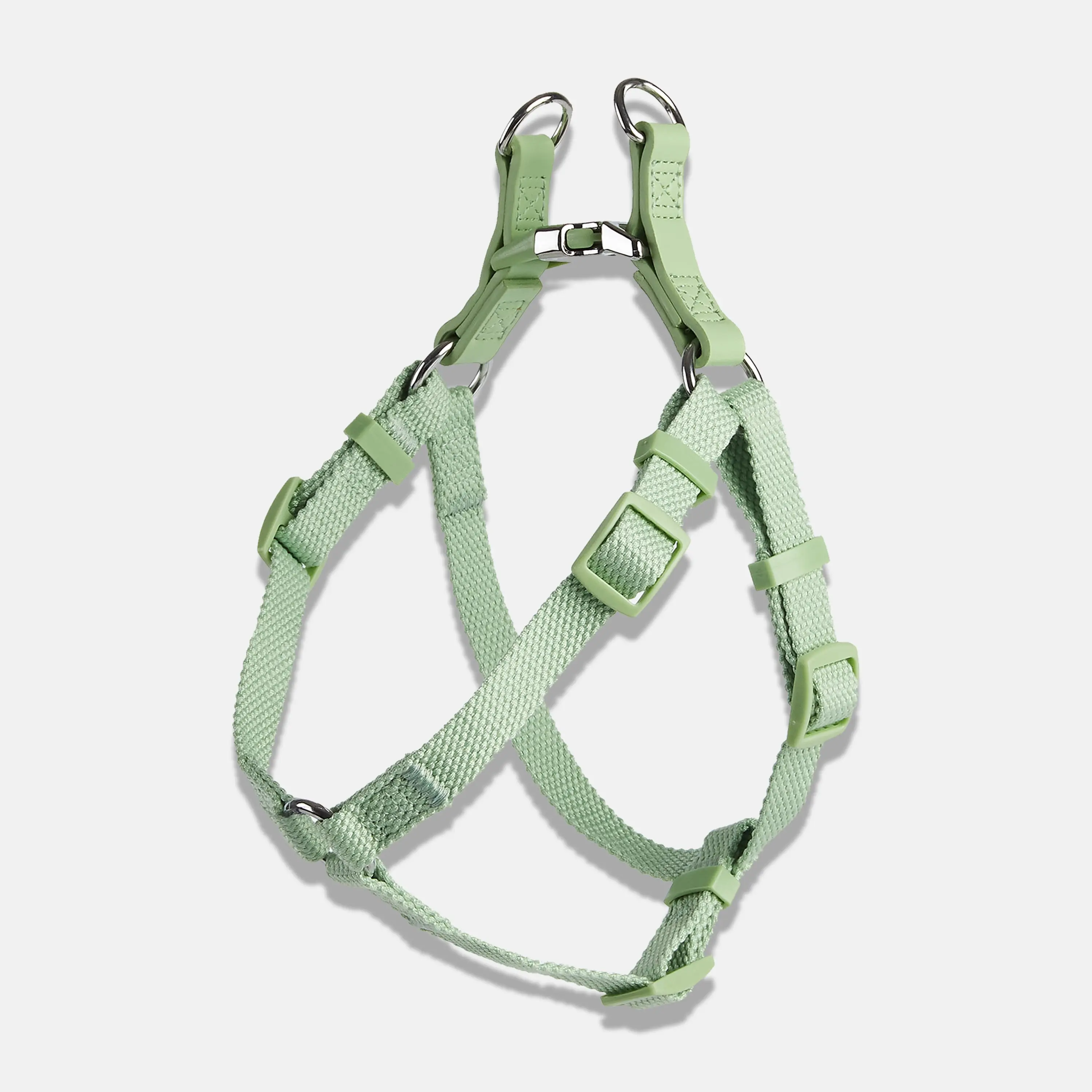 Barc London's Lush Green Dog Harness - Nylon and Vegan Leather, Back-Clip, Y-Shaped Design