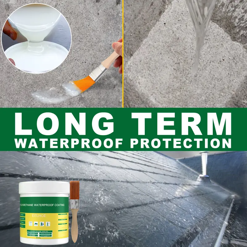 EELHOE Floor Leak Waterproof Adhesive, Exterior Wall Bathroom Toilet Waterproofing Agent Brick Wall Permeable Paint 4