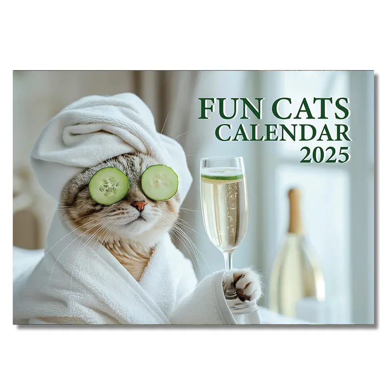 Papa Prints 2025 A4 UK Cat Calendar 12 Months of Adorable Felines & Family Fun 0