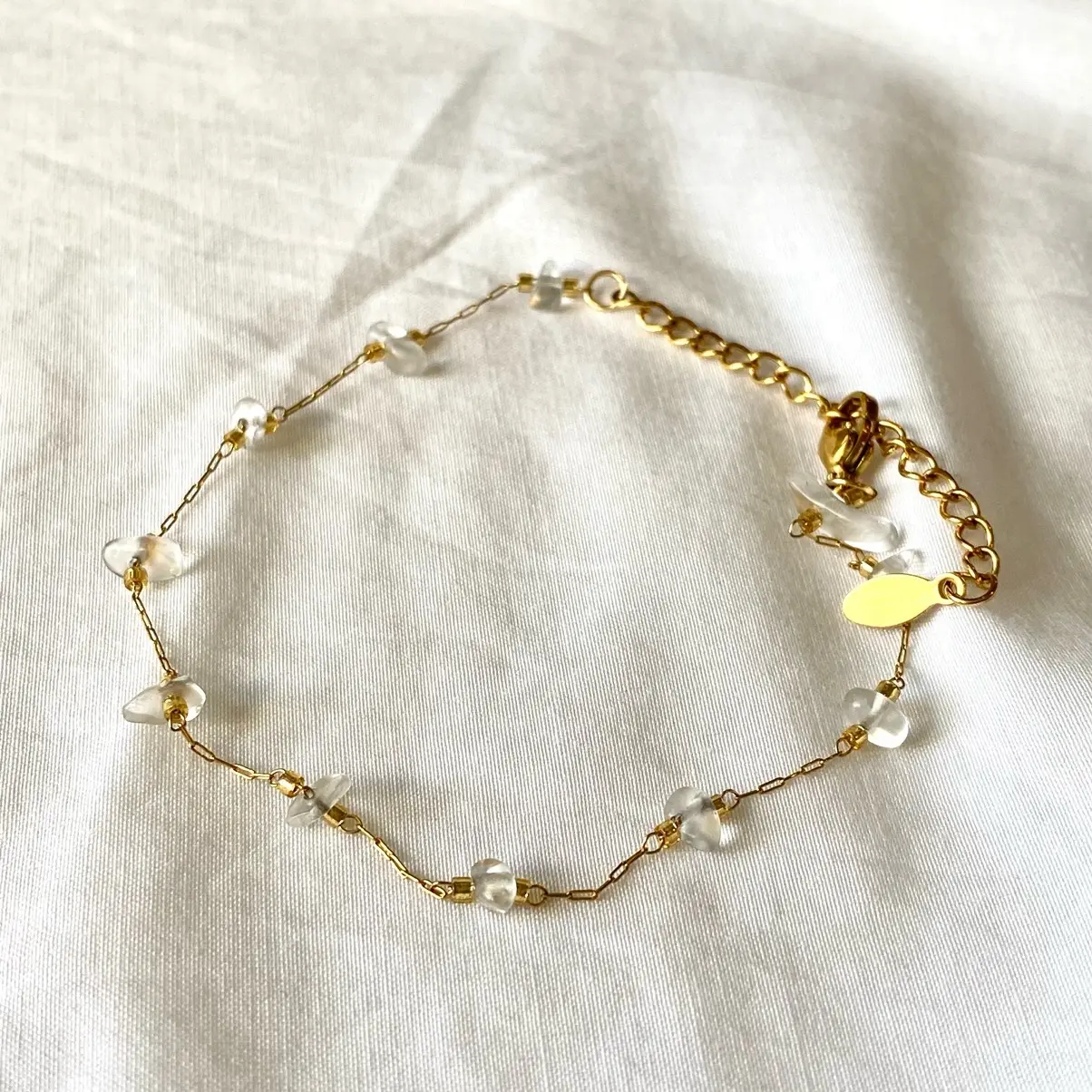 Moonstone Bracelet (White) | Bracelet | 18k Gold plated | Waterproof Jewellery | Gift for Her