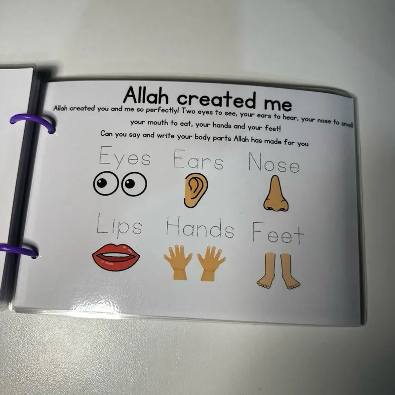 Bundle Islamic Learning Book with Arabic Alphabet Trace and rub for Ages 2 and above prayer 3
