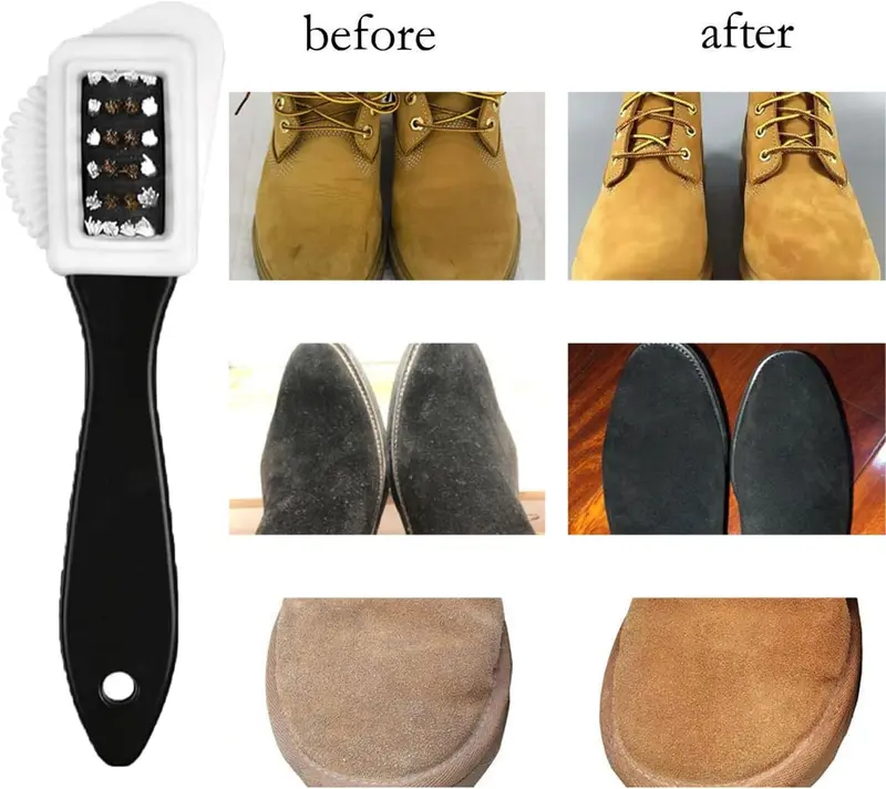Comprehensive Suede and Nubuck Brush for Footwear Cleaning - Gentle and Effective - Comfort Shoe Leather Natural Bedroom 5