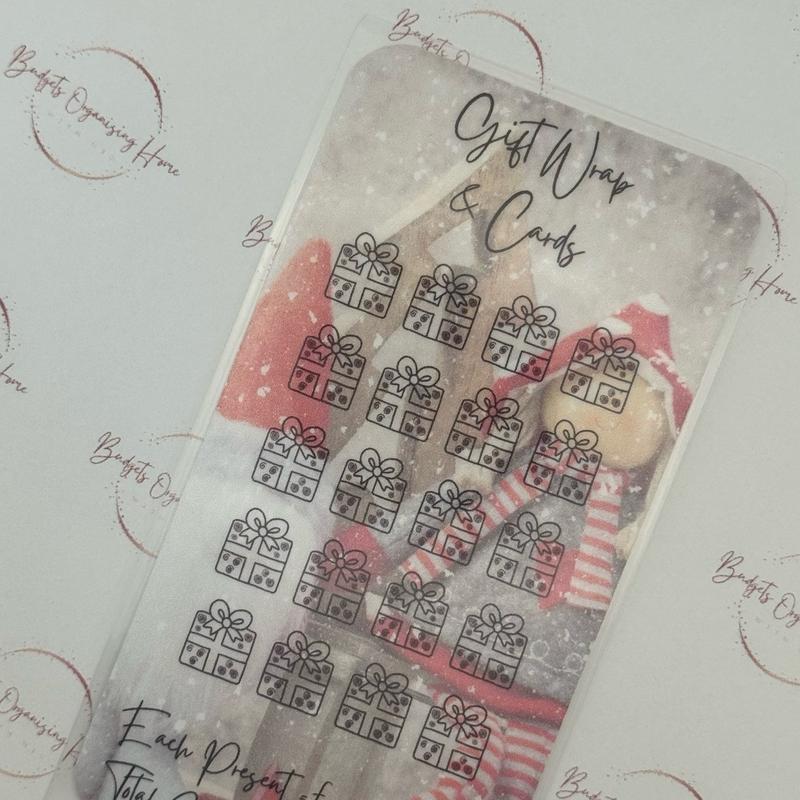Savings tracker CHRISTMAS GIFT WRAP AND CARDS - options to buy tracker, wallet and tracker and wallet. 0