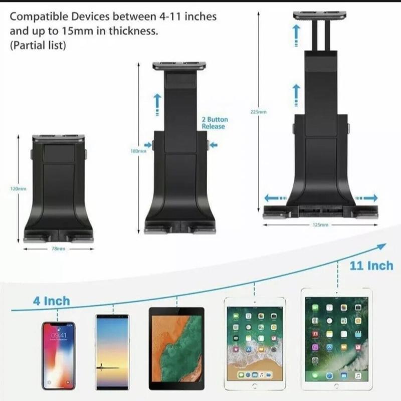 Car headrest tablet holder 5