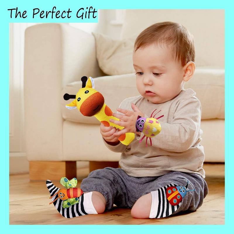 Foot Finders & Wrist Rattles for Infants - Developmental Texture Toys for Babies & Infant - Newborn Toys for Baby Girls Boys - Baby Boy Girl Toys 2