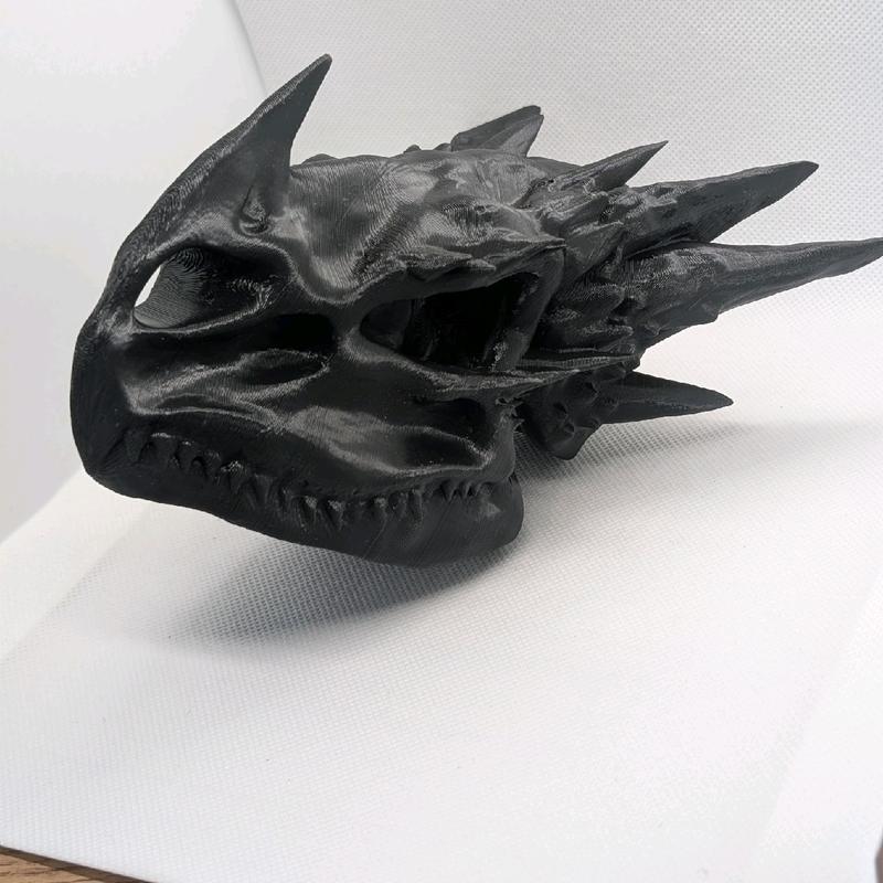 Dragon Skull Horned Gothic Figurine Ornament 17cm - Perfect for Gothic Decor Standing 2