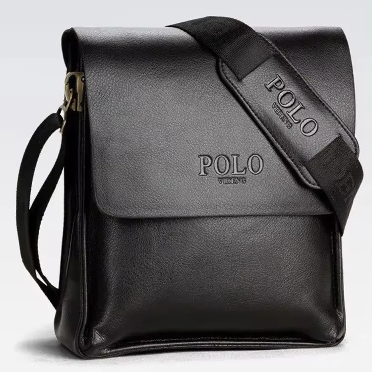 Luxury PU Leather Messenger Bag for Men - Designer Crossbody 8