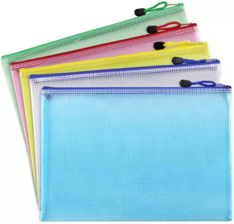 Product Introduction of 10X A4 Plastic Wallet Pocket Storage File Bags Paper Document Zip Mesh Folders 4
