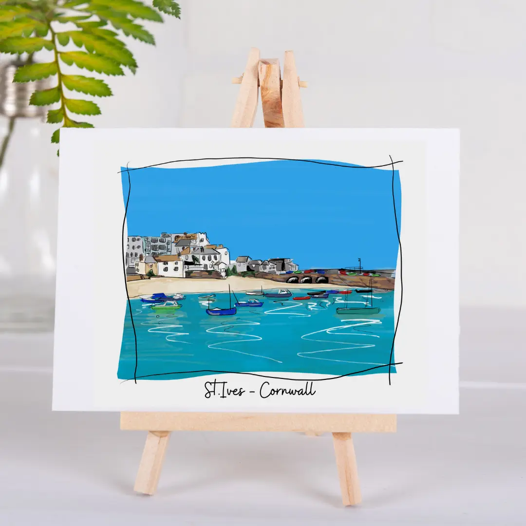 Art of Cornwall Greetings Card - St.Ives, Cornwall