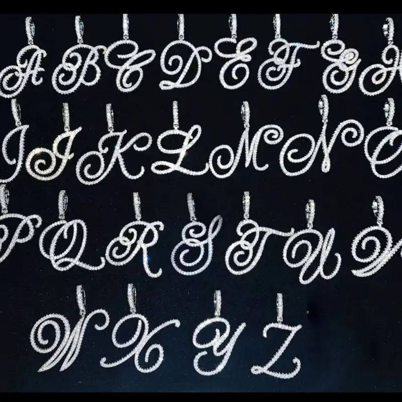 Initial Letters with chain stainless steel gold and silver plated 0