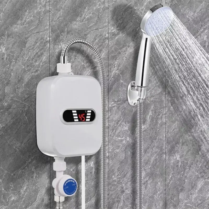 3500W Tankless Hot Water Heater Shower Electric Portable Instant Boiler Bathroom for Home Use 4