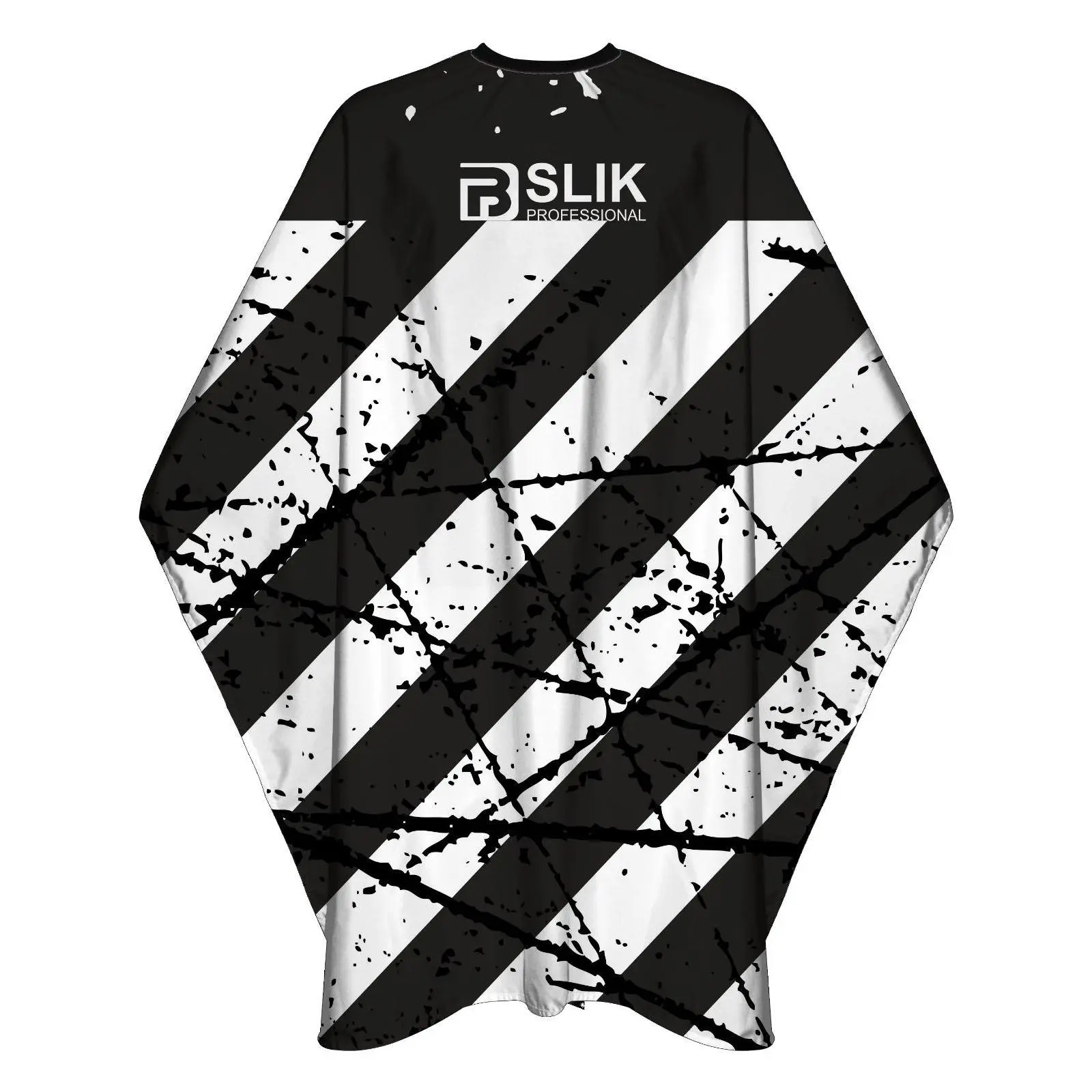 Barber Hairdressing Hair Cutting Cape & Gown Stripes (Black And White)