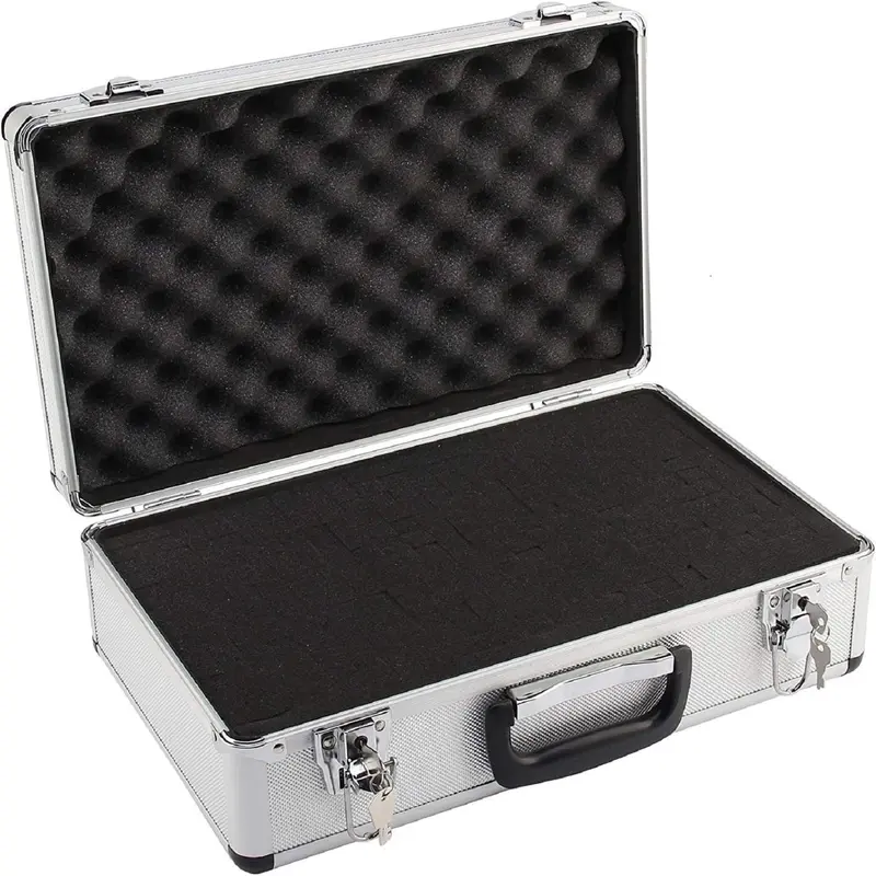 INCLUSIVE A.P Flight Case Aluminium Foam Microphone Camera Photography Carry Flight Case Foam Lockable Tool Camera Gun Storage Carry Box 1