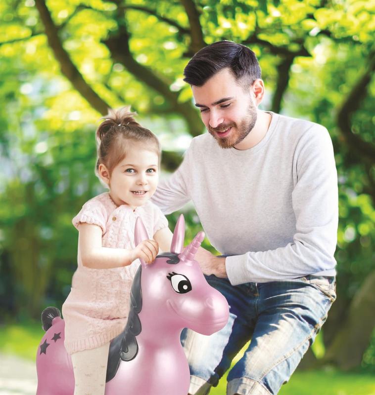 Inflatable Jumping Unicorn - Pink 6