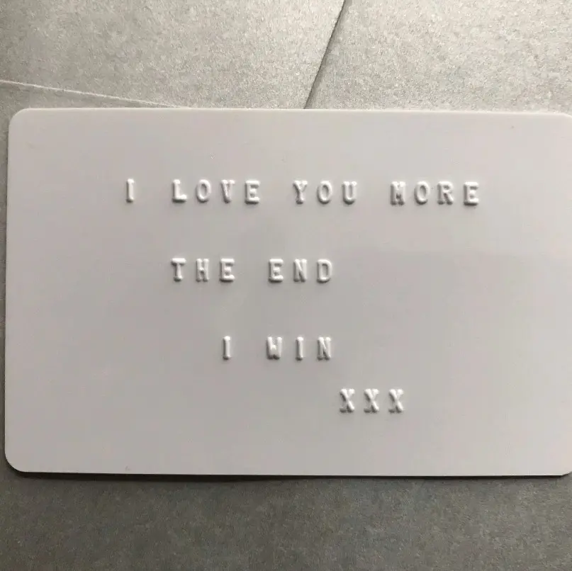Wallet Insert Card I Love You More The End I Win Keepsake Gift Sentimental Valentines Wedding Marriage Birthday Love Gift