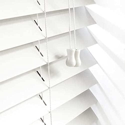 Royal Home Furnishing White Faux Wood Venetian Blinds String blinds  - Perfect for Your Home Decor 1