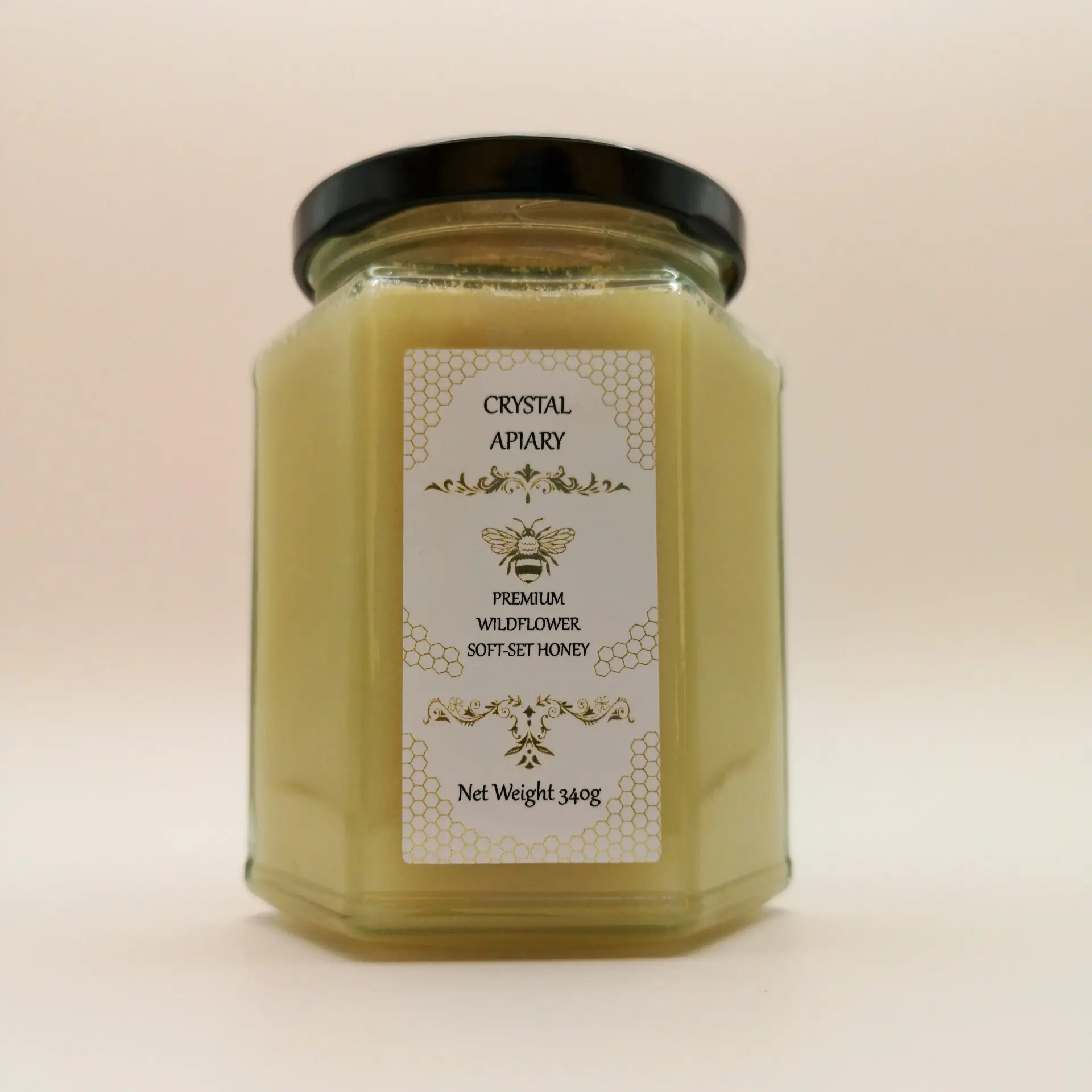 Raw Soft-Set Wildflower Honey - 340g by Crystal Apiary Natural Sweet Flavor