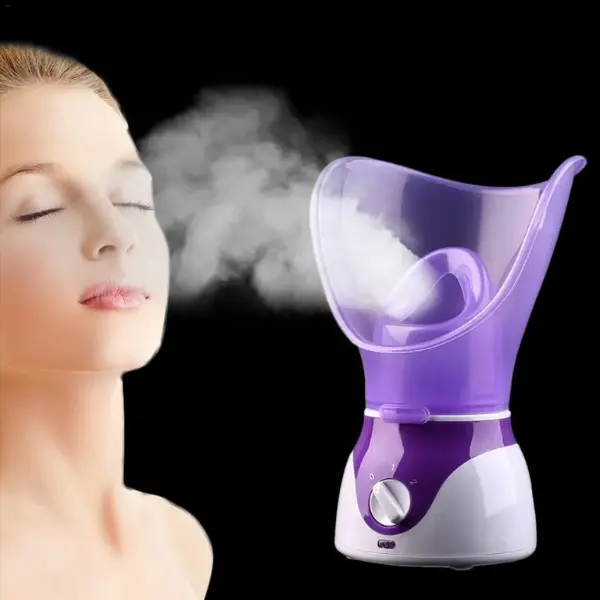 PURPLE FACIAL STEAMER SPA PORES STEAM SPRAYER SAUNA SKIN MIST CLEAN BEAUTY FACE, FACIAL STEAMER, SKIN MIST, PORE CLEANSING, DEEP CLEANSE, HYDRATION, SKINCARE ROUTINE, SPA AT HOME, MICRO-STEAM TECHNOLOGY, GLOWING SKIN, PORTABLE FACIAL STEAMER. Comfort