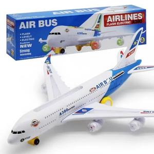 Kids Large Plane A380 Air-Bus Toy Bump & Go Aircraft for boys and girls Kids LED Lights Music Toy