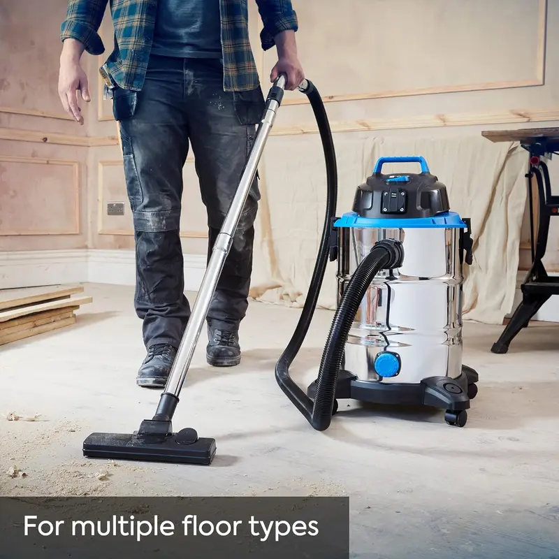 Borderless Brilliance: The Future of Cleaning!. Wet & Dry Cleaner, with Power Take Off Socket, 30 Litre Capacity, 1500W. Purchase of This Product Will Be Given A Beautiful Gift. 3
