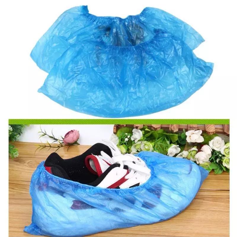 BLUE Shoe PROTECTORS Covers Overshoe DISPOSABLE Plastic Rain WATERPROOF Carpet 7