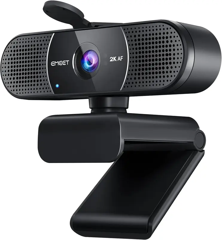 1080P Webcam for PC, EMEET C960 2K 4K Webcam with Microphone, 2 Mics Web Camera, 90°View Streaming Webcam, Plug and Play USB Webcam for Laptop/Desktop, Online Calling/Conference 2