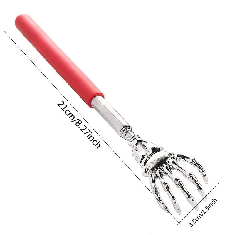 1PC Extendable Back Scratcher, Stainless Steel Portable Telescopic Rubber Handle Back Scratchers For fathersday, Birthdays, thankyou. Random colour. Comfort 1