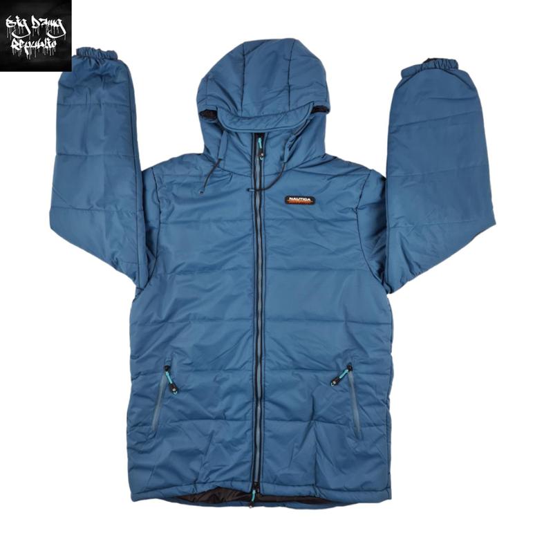 NAUTICA COMPETITION Men's Mako Puffer Padded Hooded Wrap Around Neck Winter Jacket Menswear  Coats 6
