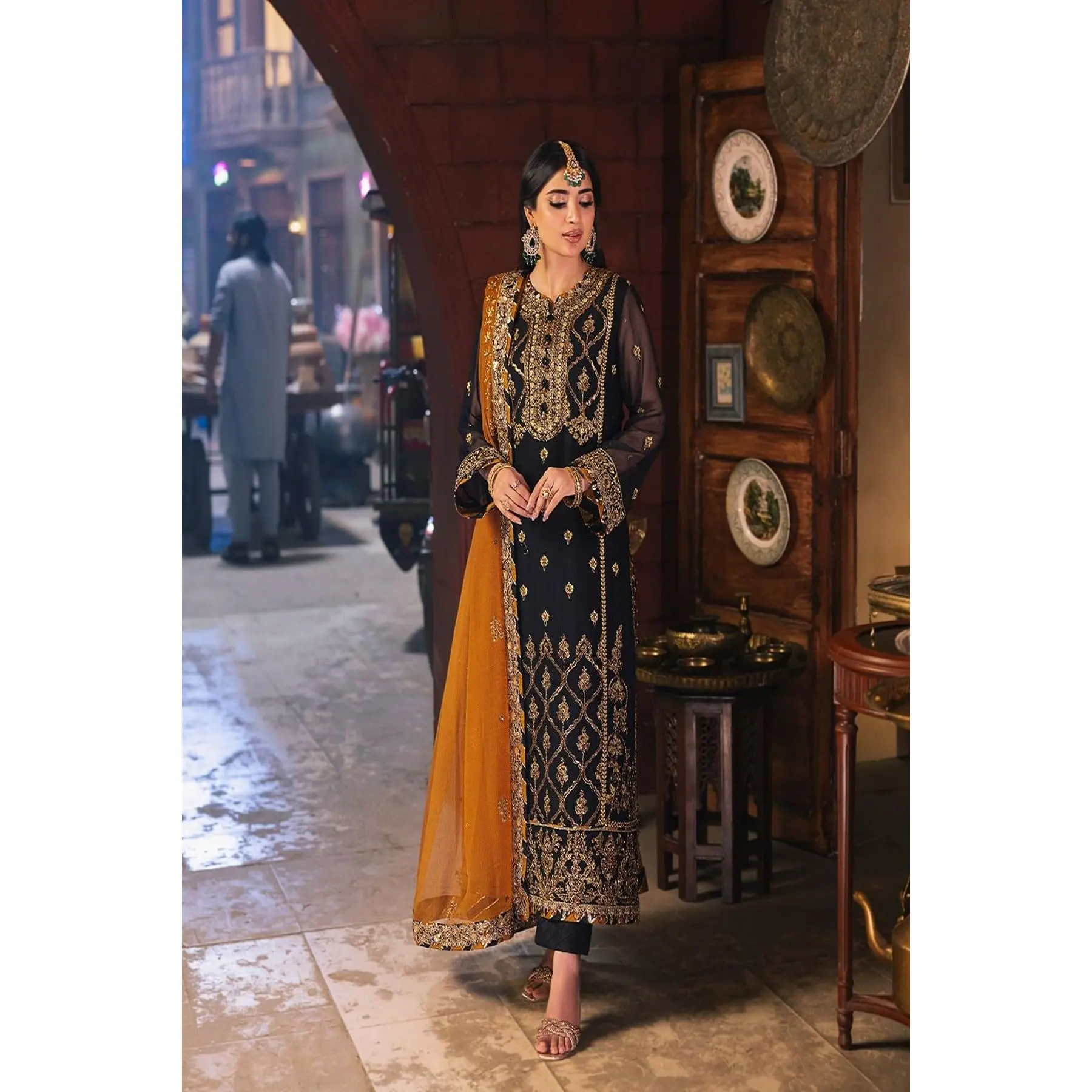 ASIM JOFA | CHAMKEELI | AJKK-15 EMBROIDERED CHIFFON 3 PCS