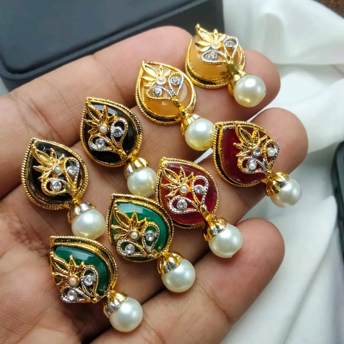 Very Gorgeous Gold Plated Egyptian  Ear Studs..
