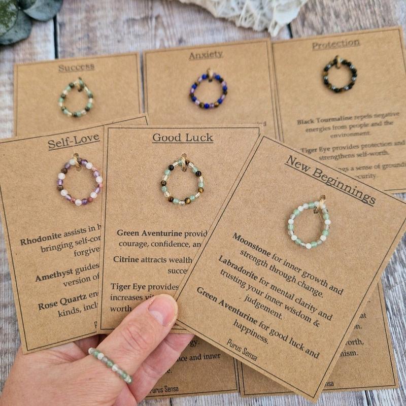 Purus Sensa crystal stacking rings. genuine natural gemstone rings. new beginnings, protection, good luck and more! 2