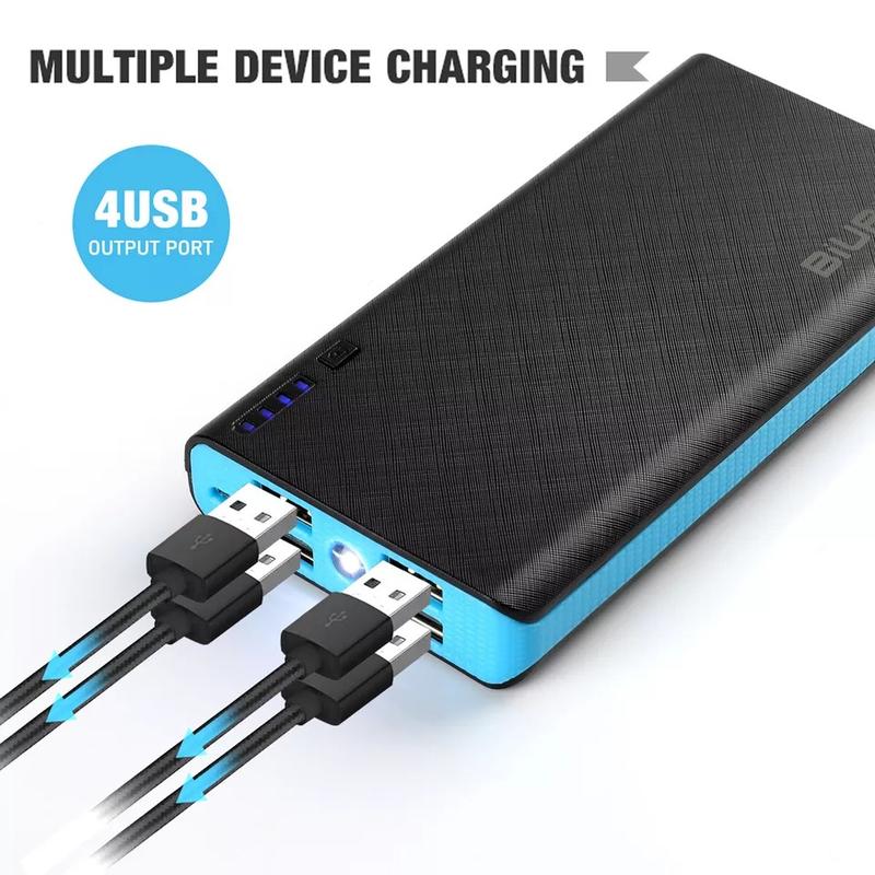 9000000mAh Power Bank 4 USB LED Fast Charger Battery Pack for Mobile Phone Accessories Charging Device Lights Bluetooth Button Cable Digital Electronic Chargeable Micro Protection Smartphone power  bank 3