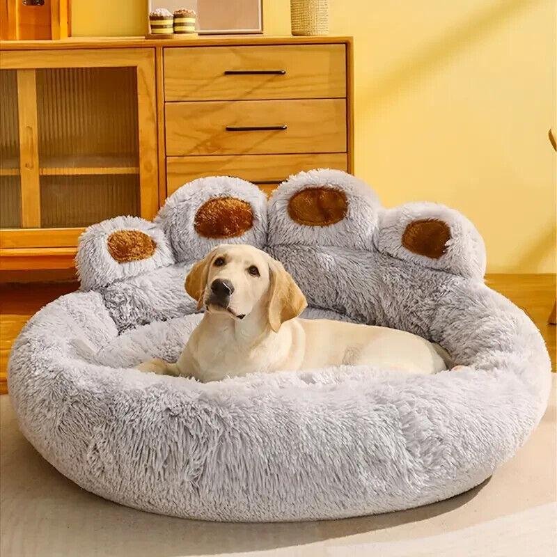 JupiterJX Plush Pet Cat Dog Beds Calming Non Slip Bear Paw Sleeping Cushion For Large Dogs 4