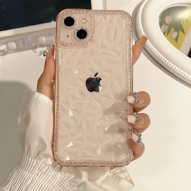 Product Introduction of 「Bubble Phone Case」Luxury Glitter Clear Diamond Texture Phone Case For iPhone 14 13 12 11 Pro Max X XR XS Max 7 8 Plus Lens Protection Soft Cover 2