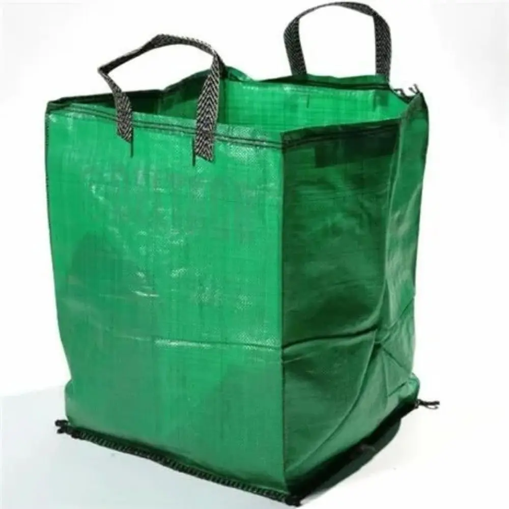 Heavy Duty Green Garden Waste Bags 120 Litre - 45cm x 45cm x 60cm- Green Garden Waste Sacks, Reusable