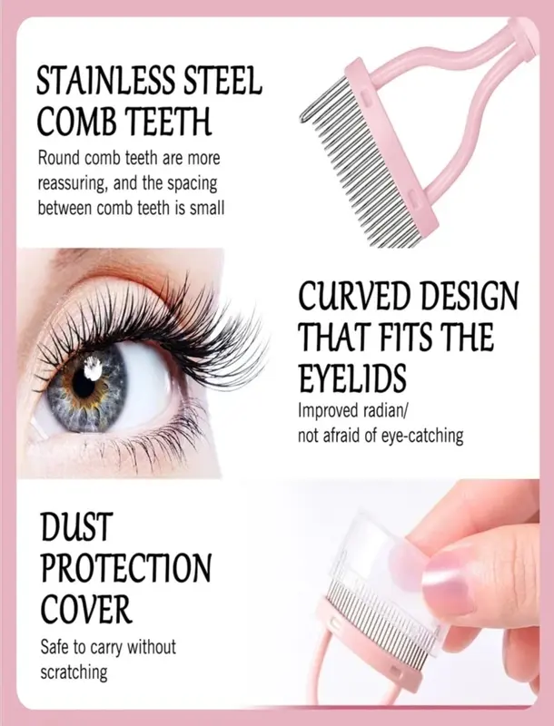 1pc Single-ended Ultra-fine Eyelash & Eyebrow Comb 7