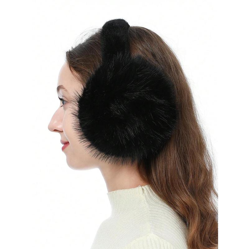 FADZOYLE 1pc Winter Earmuffs Foldable Muffs Fluffy Fluffy Ear Windproof Warmers Cute Ear Covers Adjustable Headband With Fuzzy Thermal Lined Furry Winter Earmuffs Outdoor Sport Skiing 8