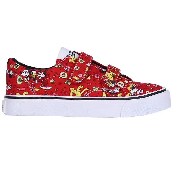 Character Kids Canvas Touch Fasteners Childrens Trainers Sneakers Sports Shoes