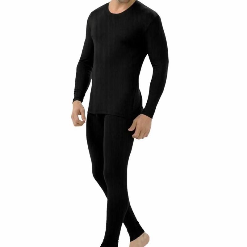 Mens Thermal Underwear Set Long Sleeve Tops Long Johns Base Layer Warm Underwear Fleece Lined Ultra Soft Menswear 0