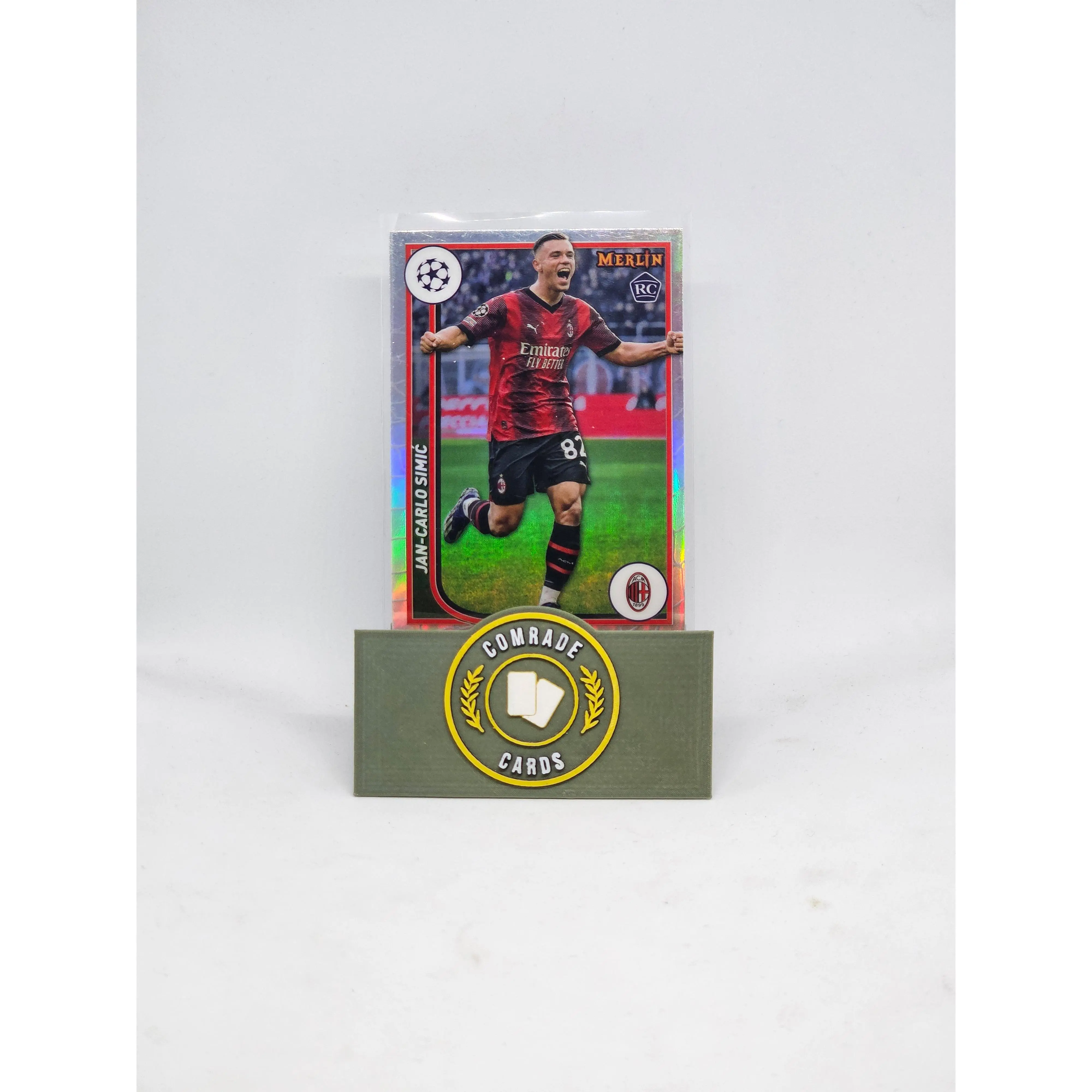 Jan-Carlo Simic (AC Milan) Refractor Parallel Topps Merlin Chrome 2023-2024