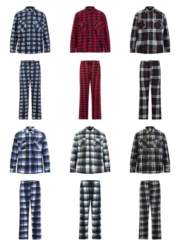 Clovu Extra Warm Lumberjack Pajama Set Buy Two Save 5% 1