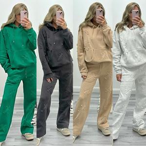 Sizes 6-20 Women's Cross Embroidered 1087 Tracksuit, Women's Autumn & Winter Loungewear, Womens Daily Wear Tracksuit, Ladies Fashion Wear