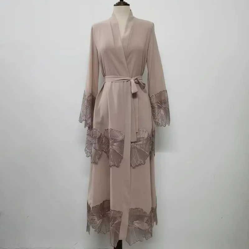 HASASERIES HS1025 1pcs Lace Embroidery Double-Layer Cardigan 7