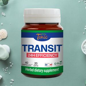 Zen&Tonic Transit | 20-day Gut Cleanse and Skin Nourishment| 560mg per serving | Made in France | All-Natural Ingredients | 40 Capsules | Healthy Edible Healthcare Dietary Supplement for Fitness & Wellness