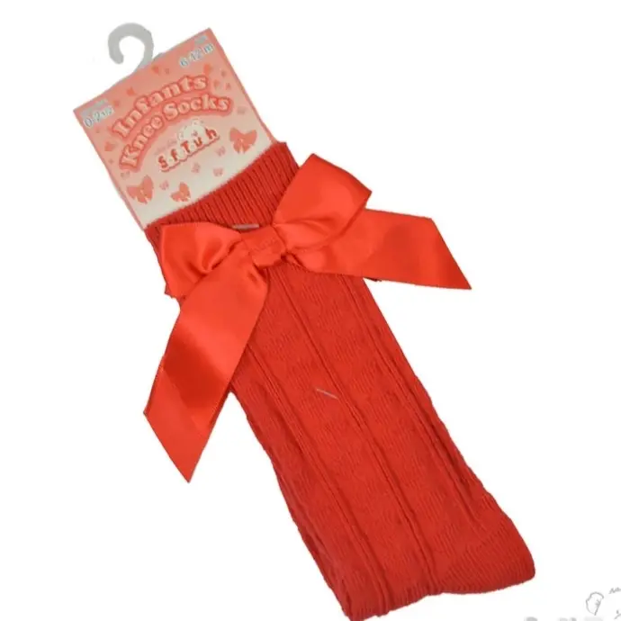 Infants knee high red socks