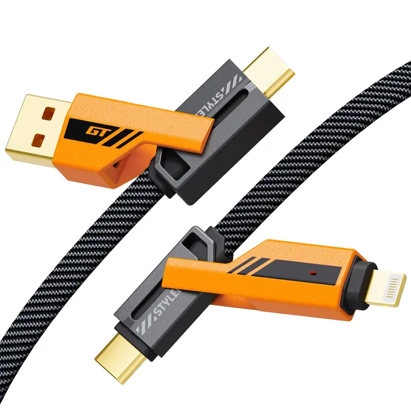 concepta london 4-in-1 USB C to Lightning Cable 60W Fast Charging Data Sync Nylon Braided for iPhone iPad Android Devices UK Plug 12 Months Warranty 0